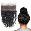Kiss darling LASHES Skinlike Real HD Lace 360 Closure 18inch Full Lace Frontal Human Hair Burmese Curly Swiss HD Lcae Frontal Closure 150% Density Natural Color view 1