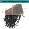 Kiss darling LASHES Skinlike Real HD Lace 360 Closure 18inch Full Lace Frontal Human Hair Burmese Curly Swiss HD Lcae Frontal Closure 150% Density Natural Color view 4
