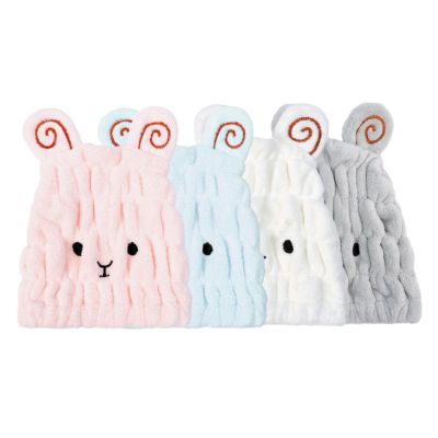 Cartoon hat for washing hair, wiping hair, drying hair, headband, quick drying shower cap