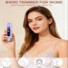 Kaaeiccr Bikini Trimmer for Women, 2-in-1 Bikini Line & Pubic Hair Trimmer for Sensitive Skin, Wet & Dry Electric Razor, Close & Gentle Shaving for Bikini Area, USB Rechargeable (Purple) view 4