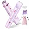 Bikini Trimmer for Women, 2 in 1 Dual-Head Electric Shaver for Women Pubic Hair, Waterproof Wet/Dry Use Body Hair Trimmer and Face Razors, Rechargeable Hair Removal for Bikini Legs Face Underarm Arm view 1