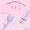 Bikini Trimmer for Women, 2 in 1 Dual-Head Electric Shaver for Women Pubic Hair, Waterproof Wet/Dry Use Body Hair Trimmer and Face Razors, Rechargeable Hair Removal for Bikini Legs Face Underarm Arm view 2