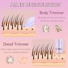 Bikini Trimmer for Women, 2 in 1 Dual-Head Electric Shaver for Women Pubic Hair, Waterproof Wet/Dry Use Body Hair Trimmer and Face Razors, Rechargeable Hair Removal for Bikini Legs Face Underarm Arm view 3