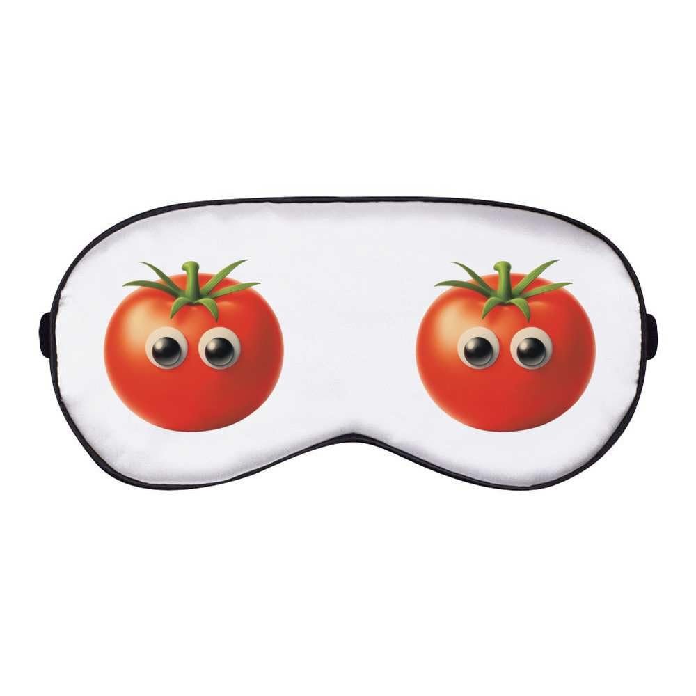 Azeeda 'Funny Tomato Face' Sleep/Travel Eye Mask (EY00032339)