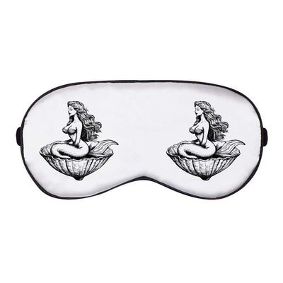 Azeeda 'Mermaid Sitting in a Clam Shell' Sleep/Travel Eye Mask (EY00029435)