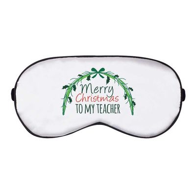 Azeeda 'Merry Christmas to My Teacher' Sleep/Travel Eye Mask (EY00026913)
