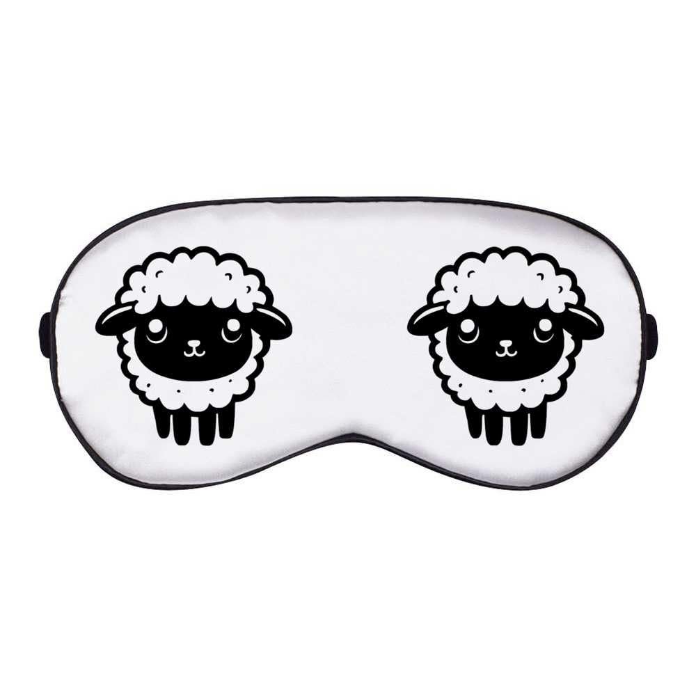 Azeeda 'Cute Cartoon Sheep' Sleep/Travel Eye Mask (EY00032007)