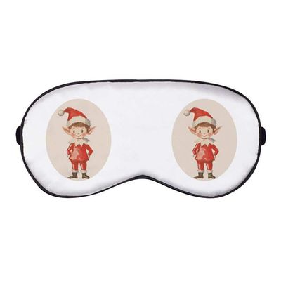 Azeeda 'Cute Watercolor Christmas Elf' Sleep/Travel Eye Mask (EY00027530)