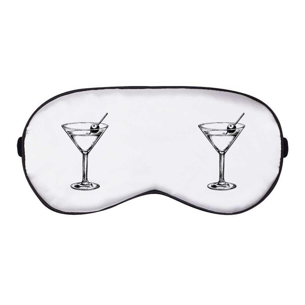Azeeda 'Cocktail Glass with Olive' Sleep/Travel Eye Mask (EY00027718)