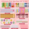 132PCS Spa Party Supplies for Women, Spa Party Favors Include Face Masks, Hand Cream, Lip Balm, Under Eye Patches, Lip Mask, Foot Bath Bombs, Hair Band, Spa Birthday Sleepover Party Supplies for Girls view 2