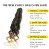 French Curl Braiding Hair Pre Stretched 24 Inch 8 Packs Curly Braiding Hair with Curly Ends French Curly Braid for Box Braids (T1B27613) view 2