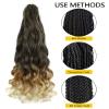 French Curl Braiding Hair Pre Stretched 24 Inch 8 Packs Curly Braiding Hair with Curly Ends French Curly Braid for Box Braids (T1B27613) view 3