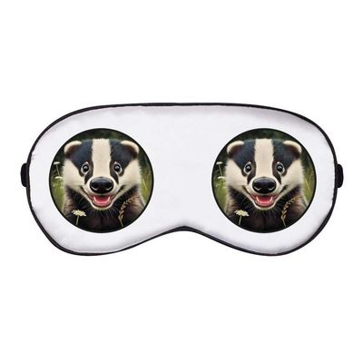 Azeeda 'Smiling Badger Cub' Sleep/Travel Eye Mask (EY00027965)