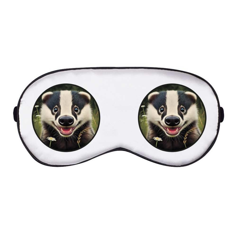 Azeeda 'Smiling Badger Cub' Sleep/Travel Eye Mask (EY00027965)