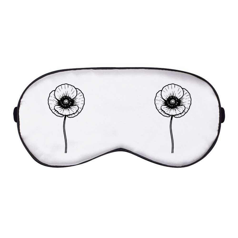 Azeeda 'Poppy Flower' Sleep/Travel Eye Mask (EY00032506)