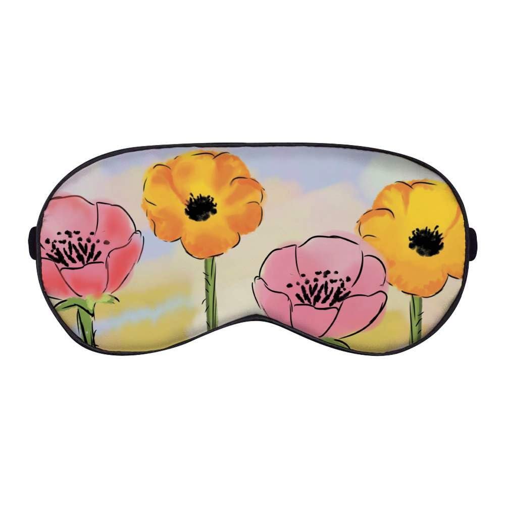 Azeeda 'Colourful Poppies' Sleep/Travel Eye Mask (EY00029978)