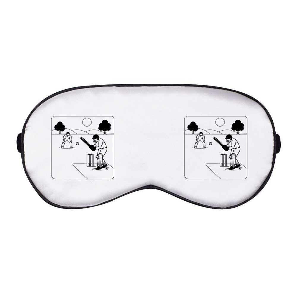 Azeeda 'Cricket Match Action' Sleep/Travel Eye Mask (EY00030255)