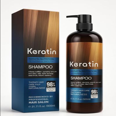 900ML X-large Keratin Enriched Shampoo Sulfate & Paraben Free - Anti Frizz Treatment for Women & Men Repair Formula with Silk Protein for Dry, Frizzy Damaged and Color Treated Hair Nourishing Shampoo