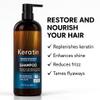 900ML X-large Keratin Enriched Shampoo Sulfate & Paraben Free - Anti Frizz Treatment for Women & Men Repair Formula with Silk Protein for Dry, Frizzy Damaged and Color Treated Hair Nourishing Shampoo view 2