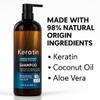 900ML X-large Keratin Enriched Shampoo Sulfate & Paraben Free - Anti Frizz Treatment for Women & Men Repair Formula with Silk Protein for Dry, Frizzy Damaged and Color Treated Hair Nourishing Shampoo view 3