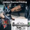 2026 Newly Upgraded Tattoo Stencil Printer Machine,for Tattoo Artists&Beginners,Thermal Portable Wireless Bluetooth Printer,with Transfer Paper and Thermal Paper,Compatible with Phone&PC (T18) view 2