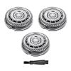 3 PCS SH60 Replacement Heads Compatible with Philips Norelco 6000 Replacement Blades Series 6000 Electric Shaver Razors for S6000 S6550 S6840 S6580 & Brush view 1