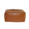 Large Travel Makeup Bag, Waterproof PU Leather Cosmetic Case, 9.25x4.13x4.33 inches, Open Flat Design with Inner Pockets, Brown (Camel) view 1