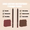 2pcs 24 Hr Waterproof Eyeliner, 2025 New Chocolate and Plum Eyeliner, Waterproof Pencil No Smudging, Fading, Smooth and Easy To Color (Chocolate Plum) view 2