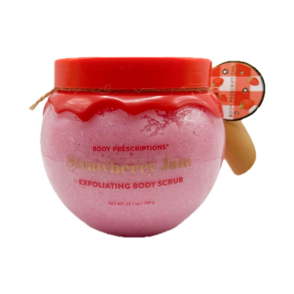 Body Prescriptions Strawberry Jam Exfoliating Body Scrub, Pink, 24.7 oz