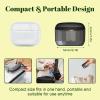 Nose Wax Kit for Women and Men, Portable Waxing Kit Includes 50g Beads, 6 Applicators, 10 Nose Sticks and 5 Oil Bags, 10ml Mini Wax Warmer for Nose Ear Eyebrow Hair Removal view 2