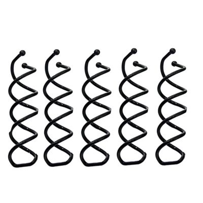 200 Pcs Magic Hair Styling Spiral Spin Hairpin Hairdisk Meatball Head Rubber Clip Accessories For Women Girls Braiding Tool(Black)