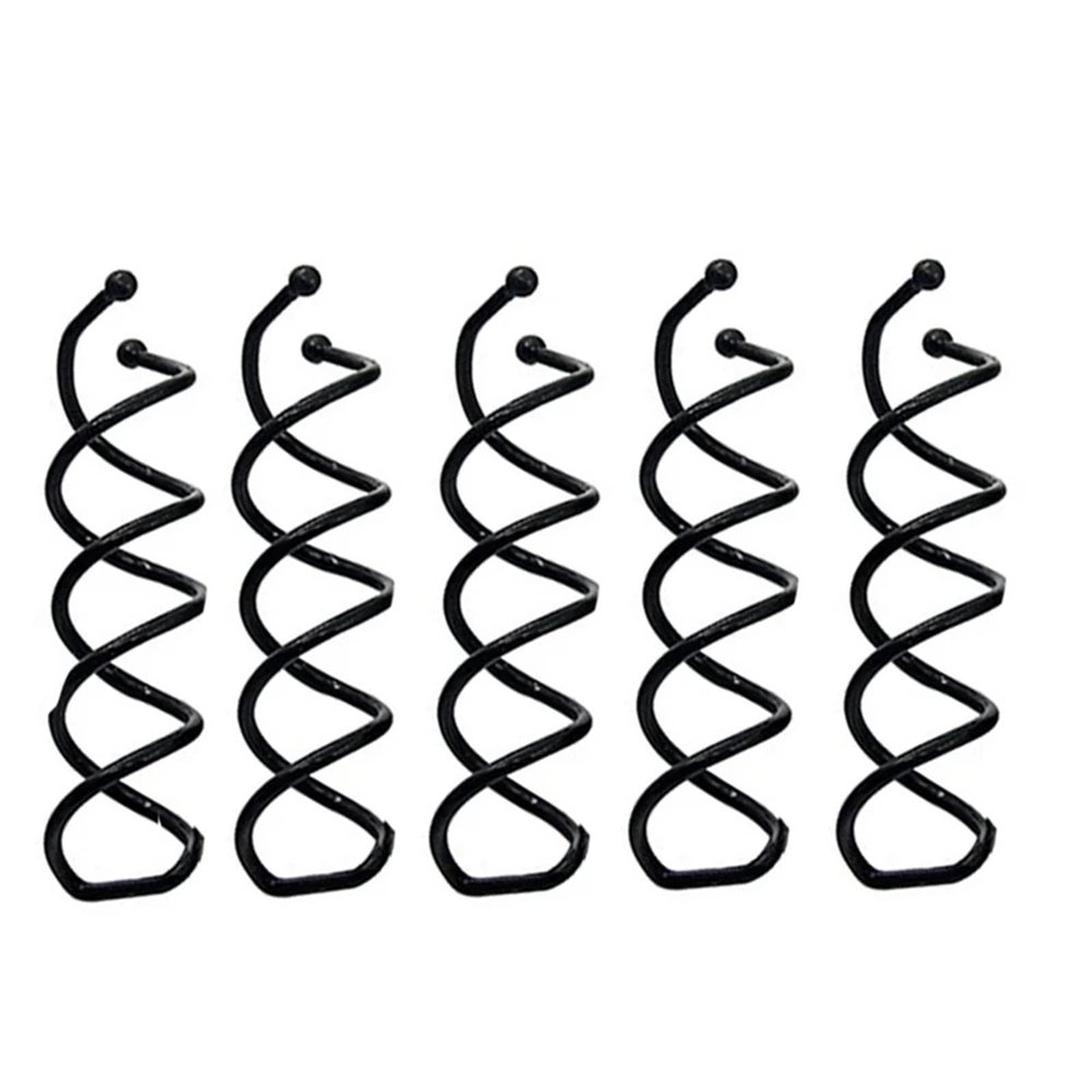 200 Pcs Magic Hair Styling Spiral Spin Hairpin Hairdisk Meatball Head Rubber Clip Accessories For Women Girls Braiding Tool(Black)