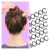 200 Pcs Magic Hair Styling Spiral Spin Hairpin Hairdisk Meatball Head Rubber Clip Accessories For Women Girls Braiding Tool(Black) view 2