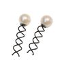 150 Pcs Pearl Spiral Spin Screw Bobby Pin Hair Clip Twist Braiders Barrette Black Hairpins Braider Styling Accessories view 1