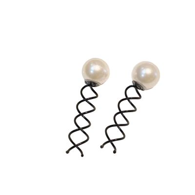 100/150 Pcs Pearl Spiral Spin Screw Bobby Pin Hair Clip Twist Braiders Barrette Black Hairpins Braider Styling Accessories(100pcs)