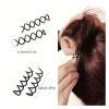 200 Pcs Magic Hair Styling Spiral Spin Hairpin Hairdisk Meatball Head Rubber Clip Accessories For Women Girls Braiding Tool(Gold) view 4