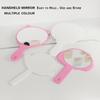 2 Pcs Handheld Mirror with Handle, Plastic Travel Makeup Handheld Cosmetic Hand Mirror for Travel, Pocket Desk Showe Barber, Gift for Your Girlfriend, for Women (Pink, 5.91" Lx 7.87" W) view 4