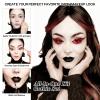Afflano Goth Makeup Kit Halloween Costume, SFX Clown Goth White Foundation Face Paint, Lipstick Black Red Eyeshadow, False Eyelashes Nail Eyeliner Eyebrow Carnival Theater Emo Mime Ghost Gothic Makeup view 4