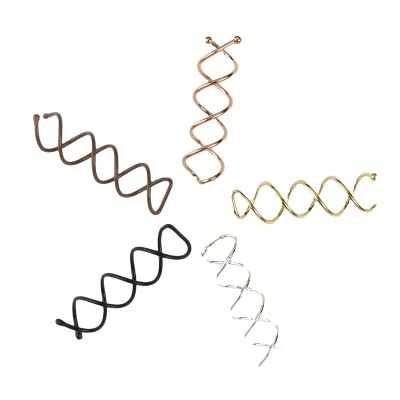 100/200 Pcs Minimalist Spiral Hairpin For Women  Secure Shape-Fixing Hair Accessory(Coffee,100pcs)