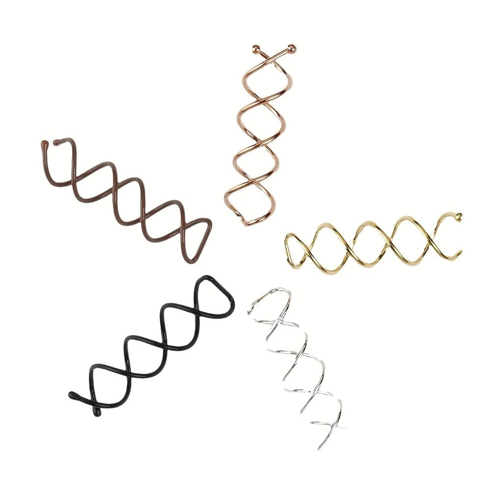 100/200 Pcs Minimalist Spiral Hairpin For Women  Secure Shape-Fixing Hair Accessory(Coffee,100pcs)