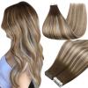 Full Shine Balayage Tape in Hair Extensions 24Inch 3/8/22,Seamless Tape in Extensions 6/60/6 18Inch,Straight Seamless Skin Weft Add length view 2