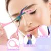 Eyebrow Scissors with Comb and Brush Non Slip Eyebrow Trimmer Scissor for Women Men 2 in 1 Professional Eyebrows Trimmer (Pink) view 3