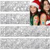 158 PCS Christmas Temporary Tattoo Stencils for Kids, Face and Body Paint Stencils Kit, Girl Boy Glitter Xmas Santa Tattoos Stencils Pack for Christmas Kids School Show Birthdays Party Favor Supplies view 1