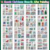 158 PCS Christmas Temporary Tattoo Stencils for Kids, Face and Body Paint Stencils Kit, Girl Boy Glitter Xmas Santa Tattoos Stencils Pack for Christmas Kids School Show Birthdays Party Favor Supplies view 4