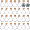 1Ml Mini Glass Bottles With Cork, 100-Pack Clear Round Flat Vials, Diy Crafting, Jewelry, Perfume Charms, And Gift Accessories view 1
