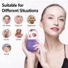 2pcs Ice Roller for Face and Eye, Silicone Ice Facial Roller Ice Holder, Face Ice Mold Skin Care, Face Icers Reusable Ice Cube Roller for Shrink Pores Anti Wrinkle Reduce Puffiness, Purple Brown view 3