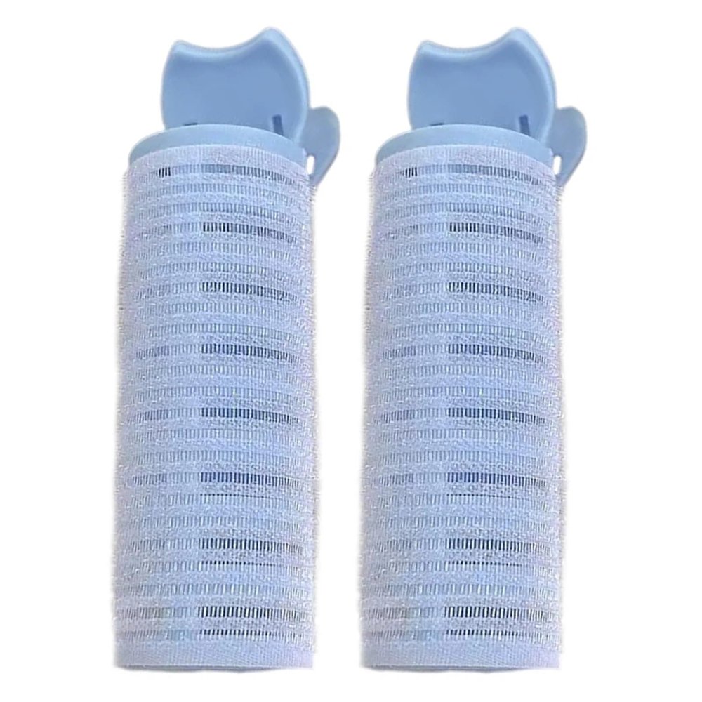 12 Pcs Natural Hair Root Fluffy Clips Curly Rollers Bangs Styling Accessories Lazy Tool(Blue)