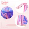 10-Pack Iridescent Holographic Makeup Bags, Clear PVC Waterproof Organizer Pouches for Beauty Products view 2
