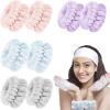 Face Wash Wristbands 50PCS Wrist Washband Wrist Wash Towel Band Wristband Wash Face Absorbent Wrist Sweatband Women Headband(Light Pink) view 3