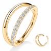 20G 18G 16G 14G Single/Double Hoop Stainless-Steel Seamless-Hinged-Piercing Segment-Clicker Nose-Ring-Hoop : Diameter 6mm 8mm 10mm 12mm ilage s view 1